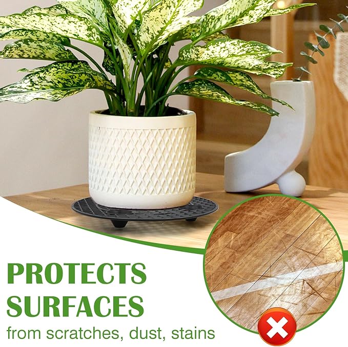 ZYNERY 10 PCS Plant Level Pot Elevator, Planter Stands for Outdoor Plants, Flower Plant Pot Saucers for Patio, Plant Trays for Pots, Pot Stand for Plants Indoor, Plant Risers for Pots Outdoor (7.87in)
