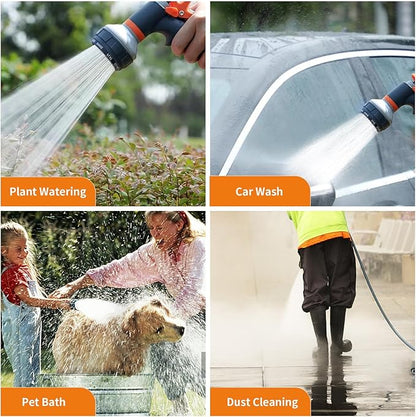 Garden Hose Nozzle Sprayer,Water Hose Sprayer with 8 Adjustable Spraying Modes,2 Pack High Pressure Nozzle Sprayer,Leak Proof Hand Sprayer for Watering Plants, Car and Pet Washing