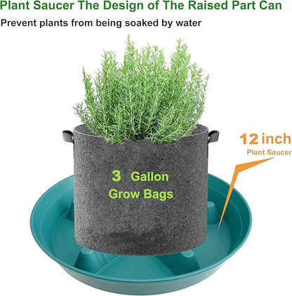 4 Pack Plant Saucer 12 inch, 8 10 14 17 inch, Plant Stand Plastic Plant Saucers for Indoors Outdoor, Heavy Duty Flower Saucers for Potted Plants, Pot Saucers for Plants, Grow Bags Saucers