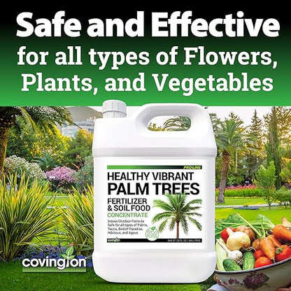 Best Liquid Palm Tree Fertilizer – Indoor Outdoor Plant Food for All Types – Slow Release Fertilizer – Liquid Plant Food – Rich Soil Food with Kelp - Made in USA-Gallon