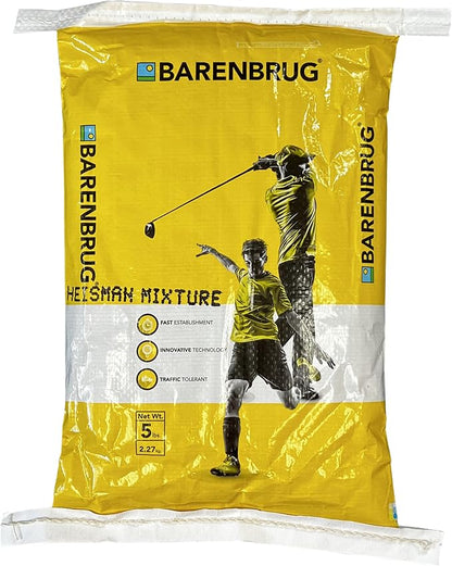 Jacklin Seed by Barenbrug - Heisman Mix | 85% Kentucky Bluegrass, 15% Perennial Ryegrass | Certified Grass Seed (5 lbs (2,000 sq ft))