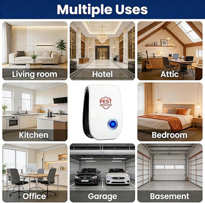 Ultrasonic Pest Repellent Plug-in, Rodent & Insect Repellent Device for Mice,Rats,Roaches,Ants,Spiders, Multi-Room Indoor Pest Control for Home Kitchen Office – 10 Pack