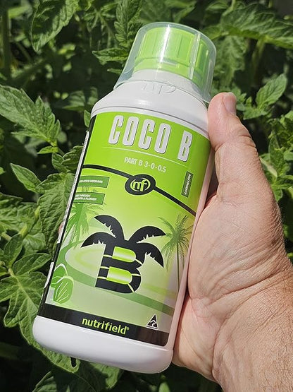 Nutrifield Coco Coir Mega Brick + Coco A&B Liquid Plant Nutrients 500ml