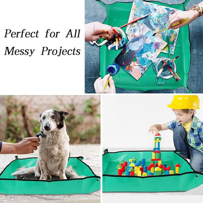 Azureblue 2 Pcs Plant Repotting Mat for Indoor Plants Potting Soil Mix, Waterproof Plant Repotting/Potting Tray