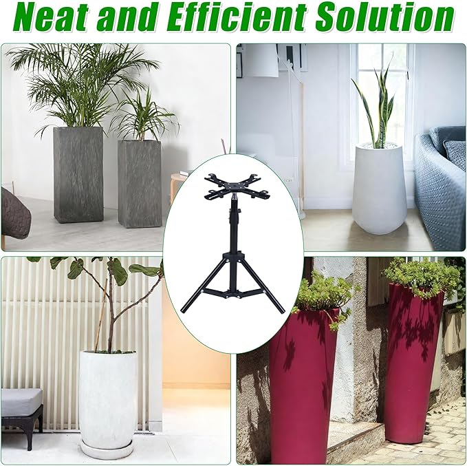 Adjustable Plant Risers for Inside Pots, 12-22" Rise Planter Inserts for Large Pots, Planter Lift Stand Pot Filler Plant for Indoor Outdoor Tall Taper Planters Containers (4.3-8.6" Top and Base)