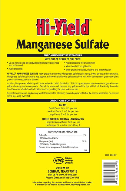 Hi-Yield (32335) Manganese Sulfate (4 lbs.)