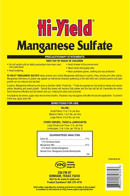 Hi-Yield (32335) Manganese Sulfate (4 lbs.)