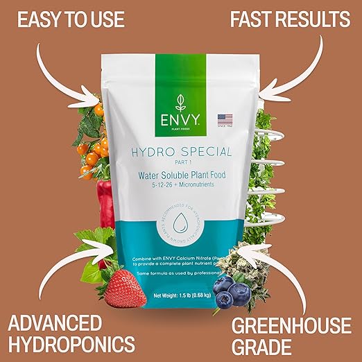 ENVY Hydro Special Plant Fertilizer, 1.5 Pound - for Indoor and Outdoor Plants, Professional Grade, Water Soluble, Made in USA - Part 1
