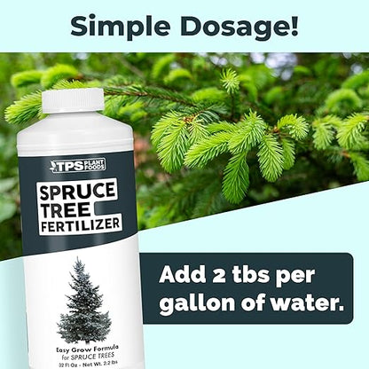 Spruce Tree Fertilizer for Spruce Trees, Great for White Spruce, Blue Spruce, and Norway Spruce, Liquid Fertilizer by TPS Plant Foods, 32 oz (1 Quart)