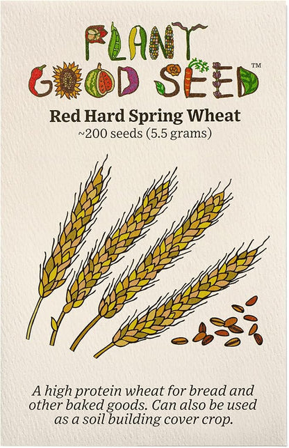Plant Good Seed Organic Great Grains Seeds for Planting: 4 Packet Collection - Barley, Oat, Rye, Wheat - Heirloom Variety Pack
