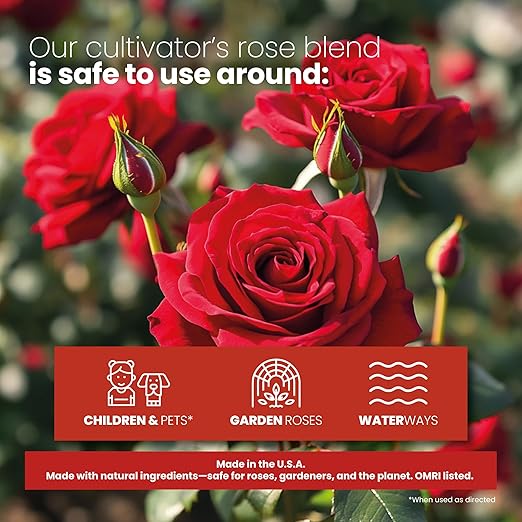 Soil Seed & Water Cultivator’s Rose Blend – Organic Fertilizer & Soil Amendment for Roses & Flowering Shrubs - OMRI Listed Organic Fertilizer (9 lbs)