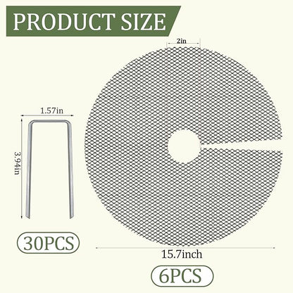 6 Pcs 15.7 Inch Plant Pot Grids，Cut-able Plant Pot Soil Protective Covers from Animals，Used to prevent animals or babies from digging up the soil in flowerpots.Suitable for Indoor and Outdoor Plants.