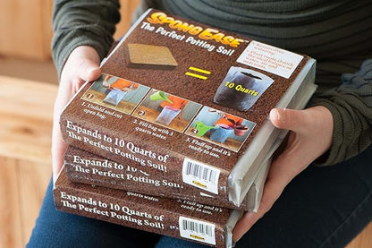 Potting Soil (≈30 Quarts) - 3 Pack of 10 Quart Pop up Bags - Pro Coco Coir Potting Soil for Plants and Seed Starting
