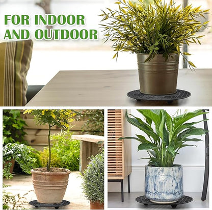 ZYNERY 10 PCS Plant Level Pot Elevator, Planter Stands for Outdoor Plants, Flower Plant Pot Saucers for Patio, Plant Trays for Pots, Pot Stand for Plants Indoor, Plant Risers for Pots Outdoor (7.87in)