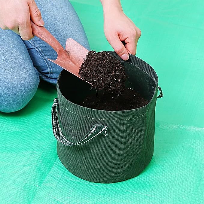 Astro 622-02 Non-Woven Pot, Dark Green, Size 7, Set of 3, Planter, Gardening, Flower Pot, Planting Bag, Plant and Vegetable Cultivation