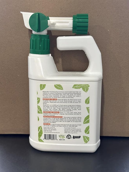 Mighty Mint Peppermint Oil Lawn & Yard Bug Control Spray – Natural Outdoor Pest Repellent for Fleas, Ticks, Mosquitoes, Ants, and More – Plant-Based, Extra-Strength Formula – 32 oz (Pack of 2)