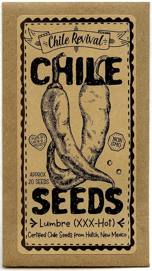 Hatch Chile Seeds from Chile Revival - Bring The Heat 3 Pack - 20 Seeds of Each 60 Total - Ms Junie (Hot), Rattlesnake (XXX-Hot), Lumbre (XXX-Hot)