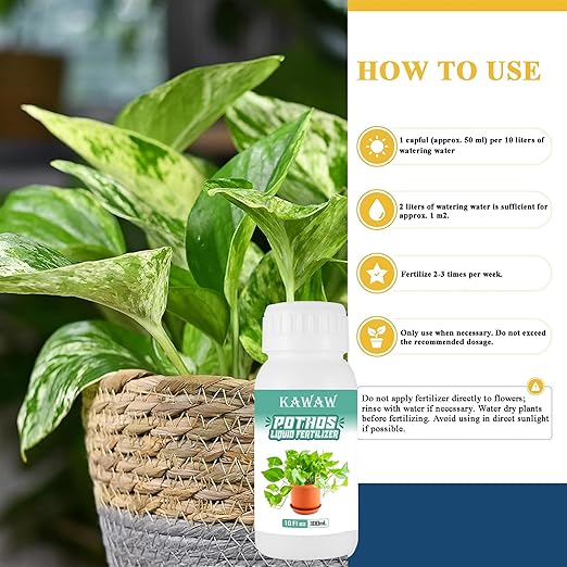 Pothos Fertilizer - Liquid Fertilizer for Indoor House Plants - Essential Plant Nutrients for Neon Pothos or Devil’s Ivy, Multi-Purpose Blend & Gardening Supplies,10 oz Bottle(300mL)