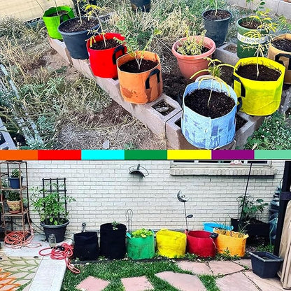 Grow Bags 7-Pack 5 Gallon Planting Bags Heavy Duty Grow Pots 300G Thickened Nonwoven Plant Fabric Pots with Handles for Garden and Outdoor Planting