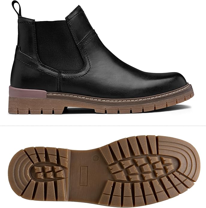 Jousen Chelsea Boots Casual Slip On Ankle Waterproof Mens Boots