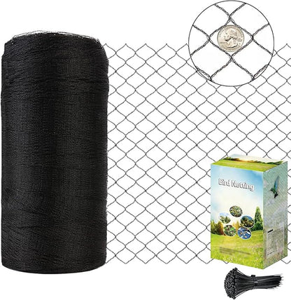 POYEE 25 x 50 FT Bird Netting for Garden Woven Mesh Garden Netting for Plants, Vegetable, Fruit Trees, Blueberry Bushes, Strawberries Against Birds, Deer, Squirrels and Other Animals