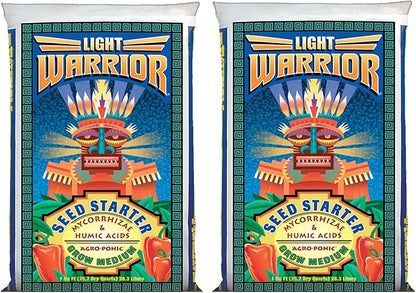 FoxFarm Light Warrior Seed Starter Growing Medium, 1cu ft (Pack of 2) - Beneficial for Seed Germination and Root Development, Indoor/Outdoor Cultivation - Ideal Nutrition for Plant Seedlings