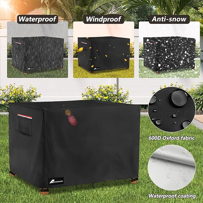 Outdoor Raised Garden Bed Cover,Heavy Duty 600D Waterproof Elevated Wood Planter Box Stand Cover for Winter,48"L x 24"Wx 30"H Inch(Black,Covers Only)