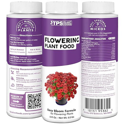 Flowering Plant Food, Complete Liquid Fertilizer for Flowering Plants, 8 oz (250mL)