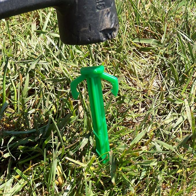 50 ct. Contractor Grade 4 Inch Biodegradable Stakes, Sod Staples for Securing Weed Fabric, Landscape Fabric, Netting, and Blanket