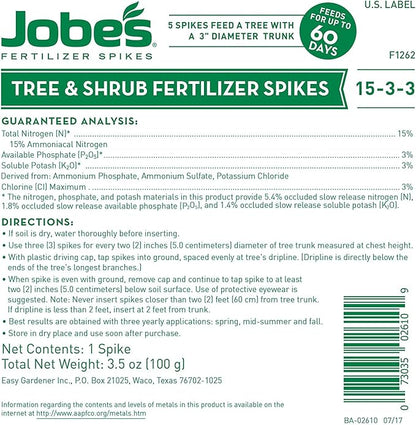 Easy Gardener Jobe's 02010 Tree & Shrub Fertilizer Spikes, 5 Bag (Fоur Расk)