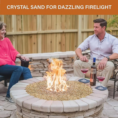 NUPICK 14-20 Mesh Silica Sand for Fire Pit, 5lb Coarse Sand for Fireplaces, Decorative Sand for Gas or Propane, Heatproof Base Layer Under Fire Glass, Lava Rocks, Wood, Garden, Vase Filler, Aquarium