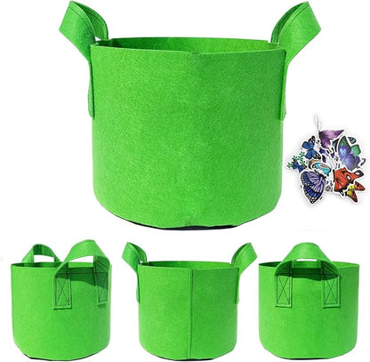 5 Gallon Grow Bags, 4 Pack Fabric Pots with Handles for Veggies Flowers Garden Plant Green