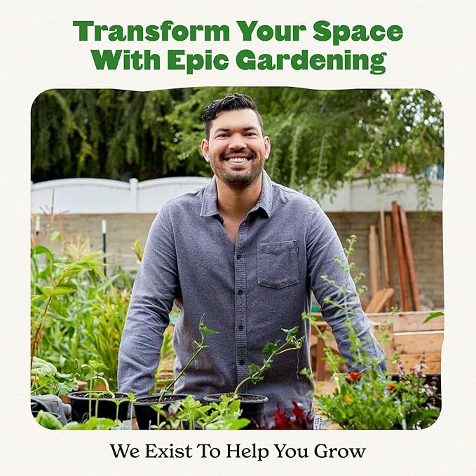 Epic Gardening Reusable Seed Starter Tray - Easy Watering Seed Starting Trays - Gardener Friendly Plant Trays for Seedlings | UV-Treated & BPA-Free -6-Cell Seed Starting Trays - 6 Trays/Black