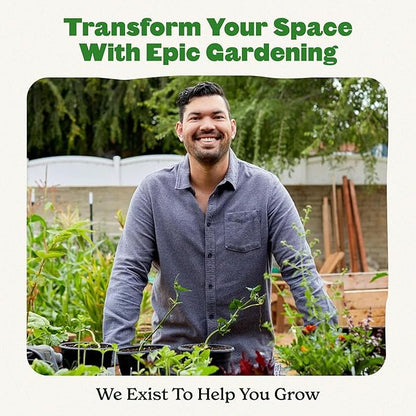 Epic Gardening Reusable Seed Starter Tray - 6 Cell/12 Seedling Starter Trays - Easy Watering, Indoor Greenhouse, Plant Starter, Gardener-Friendly for Seedlings | UV-Treated & BPA-Free - Black