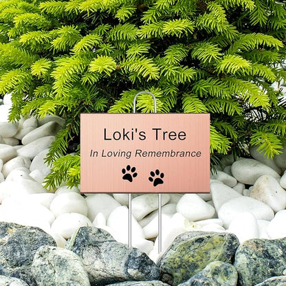 Landhoow 30 Pcs Large Garden Plant Markers Metal Plant Labels Sign 4'' x 6'' with 11'' Stake Weatherproof Waterproof Garden Sign for Outdoor Seedlings Herbs Vegetable Greenhouse, Rose Gold