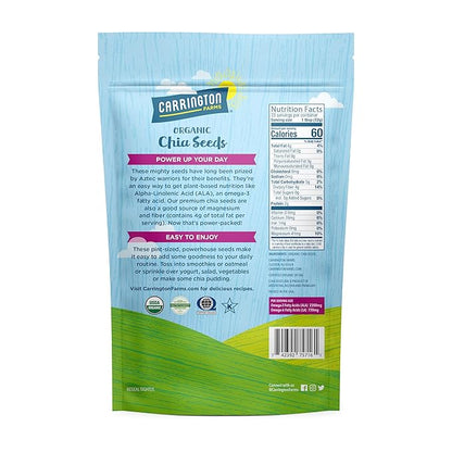 Carrington Farms Organic Chia Seeds,Gluten Free,USDA Organic,14 Ounce,(Pack of 2)