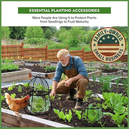 Decoroca 8 PCS Garden Cloches for Plants - Chicken Wire Plant Protectors from Animals, Outdoor Plant Cages to Keep Squirrels, Rabbits & Birds Out of Vegetable - DIY in 5 Forms - Sturdy Anti-Rust Dome