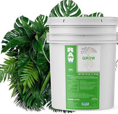 RAW All in One Grow 25lb - Complete Plant Nutrition for Thriving Growth - Indoor, Outdoor, Hydroponic Use