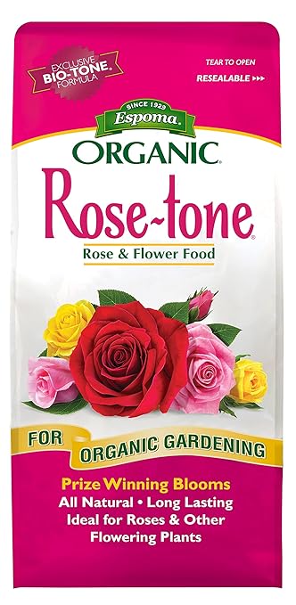 Espoma Organic Rose-Tone 4-3-2 Organic Fertilizer for All Types of Roses and Other Flowering Plants. Promotes Vigorous Green Growth and Abundant Blooms. 8 lb. Bag - 2
