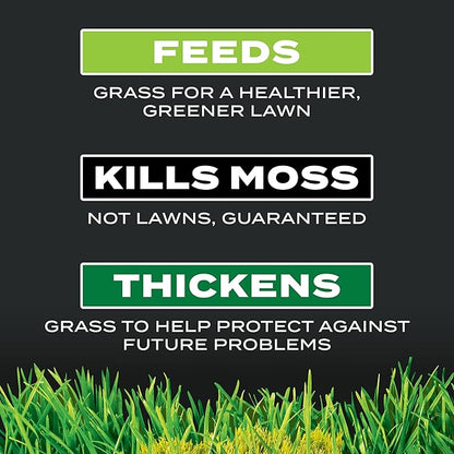 Scotts Turf Builder Triple Action for Moss Control, Moss Killer and Lawn Fertilizer, Covers Up to 4,000 sq. ft., 20 lbs.
