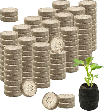 364 Pcs 30mm Peat Pellets Seed Starter Soil,Compressed Peat Pellet Fiber Soil, Compressed Peat Block for Seedlings Seed Fertilizer Nutrient Blocks for Growing Herbs, Flowers and Vegetables