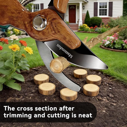Bypass Pruning Shears with 5/8-Inch Cut Capacity, Sharp SK5 Blade Garden Pruners for Flowers, Shrubs & Branches
