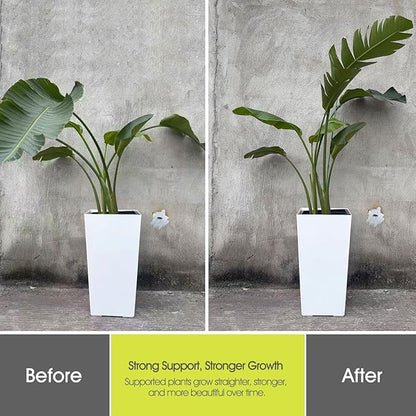 Plant Stakes for Indoor Plants, RIFNY 12 Inch Plant Support Stakes with Clips, Tall Adjustable Plant Sticks for Indoor Monstera Tomato Orchid Potted Plants Flower (10 PCS, Green)