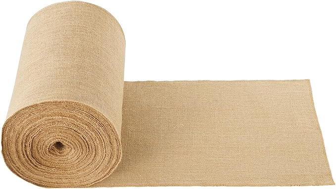 VEVOR Burlap Fabric Roll, 14” x 150 ft High Density Natural Jute Fiber Material for Outdoor Plant Care, Tree Wrap Roll, Decor, DIY Crafts, Wedding, Garden Weed Barrier, Plants & Trees Winter Covering