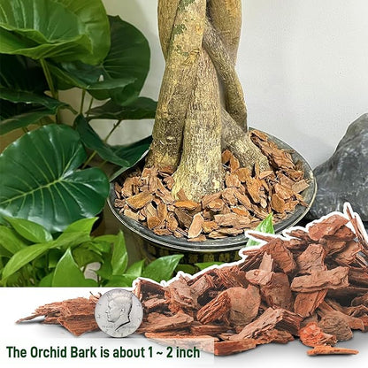14 Quart Organic Orchid Bark for Potting-Natural Orchid Mulch for Potted Plants, Root Development of Orchid Plants and Garden Soil Amendment Mix