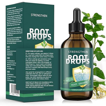 Root Drops – Liquid IBA Rooting Hormone for Cuttings | Speeds Up Propagation | Works in Water, Soil, Moss, LECA | for Indoor Houseplants Like Pothos, Monstera (4 oz)