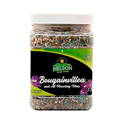 Nelson Plant Food For All Flowering Vines Bougainvillea Trumpet Wisteria Honeysuckles Indoor Outdoor Granular Fertilizer NutriStar 17-7-10 (2 lb)