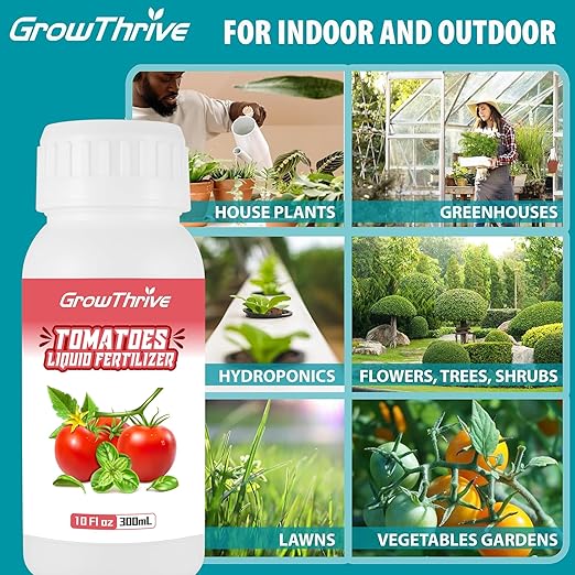 10oz Organic Tomato & Vegetable Liquid Plant Food, Garden Plant Fertilizer for All Types of Tomatoes, Peppers, Pumpkin, Zucchini, Broccoli, Other Vegetables
