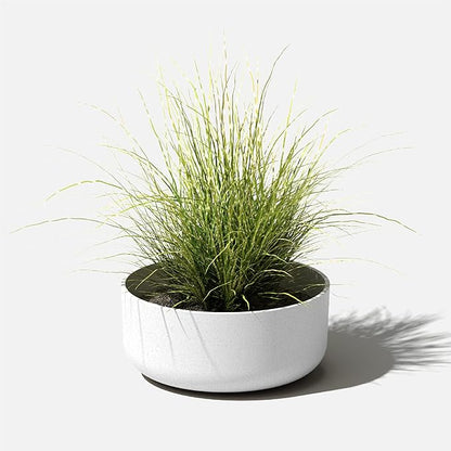 Veradek Mason Series Kona Bowl Planter - Round Planter for Indoor or Outdoor Tabletop/Balcony | Durable Plastic-Stone Composite Material | Modern Décor for Flowers, Succulents, Small Plants