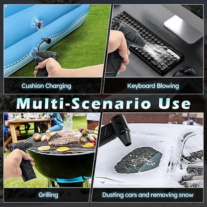 Compressed Air Duster, 150000RPM Cordless Air Duster 5-Gear Adjustable Electric Air Duster, Rechargeable Brushless Motor Air Blower for Keyboard, PC, Car, Outdoor and Home Cleaning